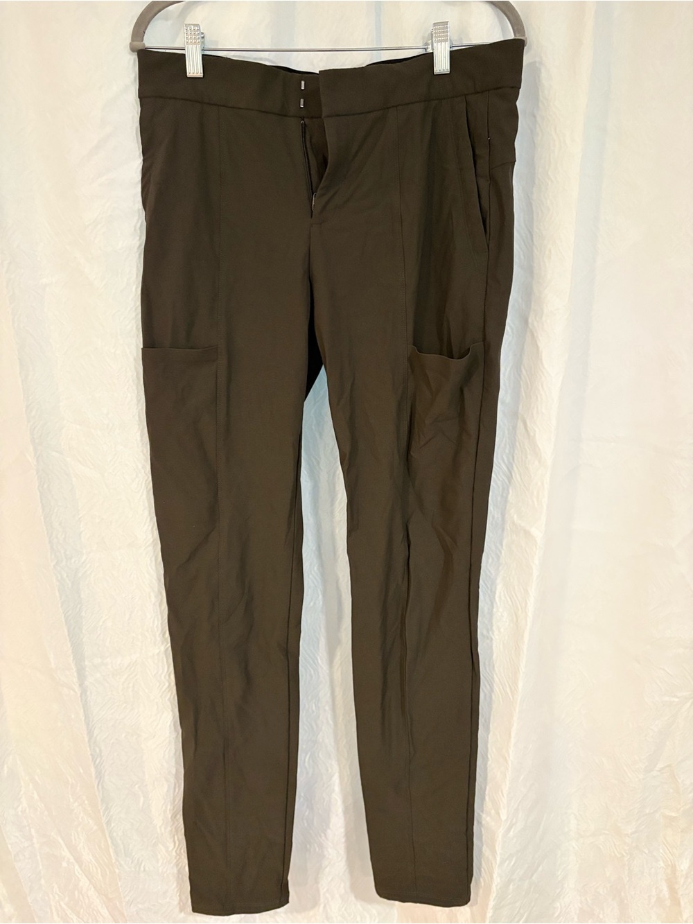 Women’s athleta Olive Green Stretch Trousers -sz 8 Tall